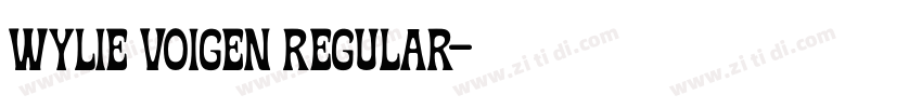 Wylie Voigen Regular字体转换